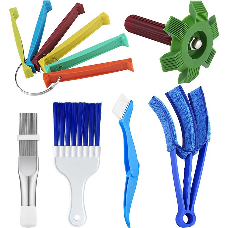 Yunbei Plastic Air Conditioner Fin Condenser Cleaning Brush Radiator Dust Removal Tool with Red Handle