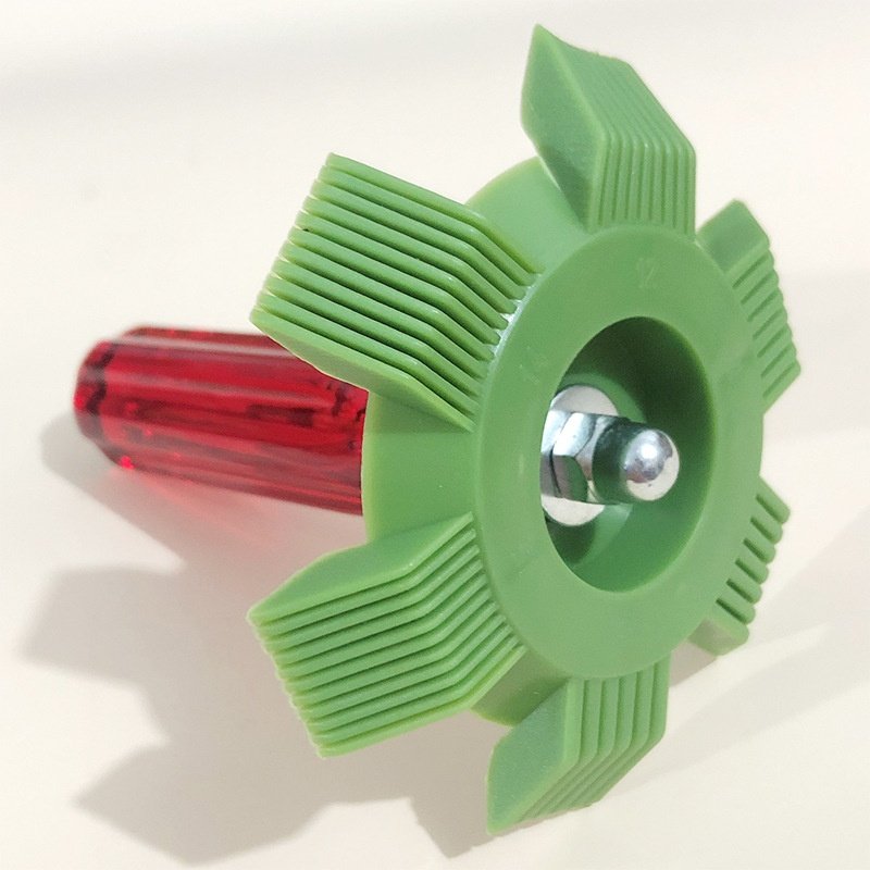 Yunbei Plastic Air Conditioner Fin Condenser Cleaning Brush Radiator Dust Removal Tool with Red Handle