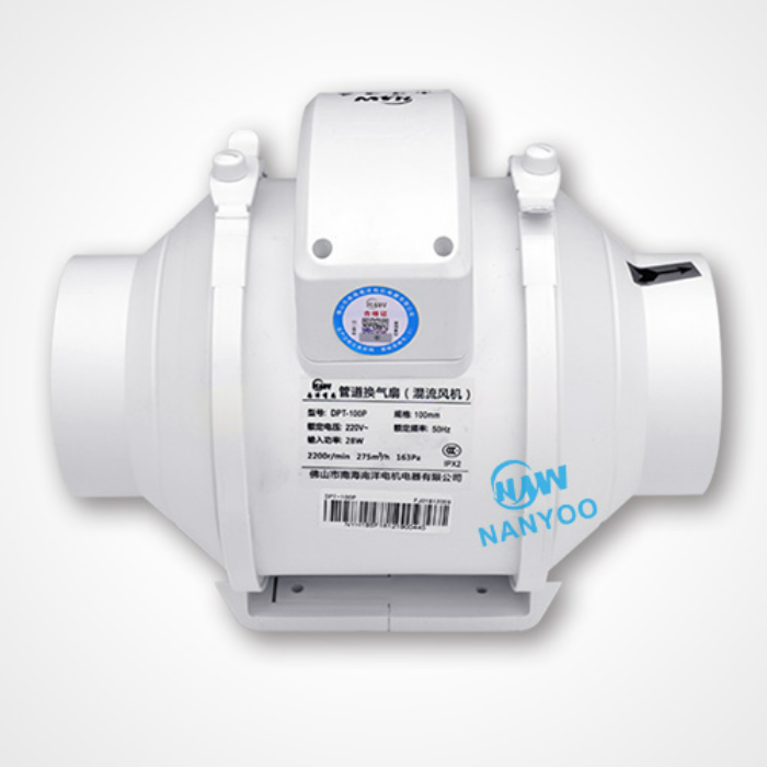 Hot Sales Smart Wired Smart Ventilation Fan Mixed-flow Exhaust Duct Fan