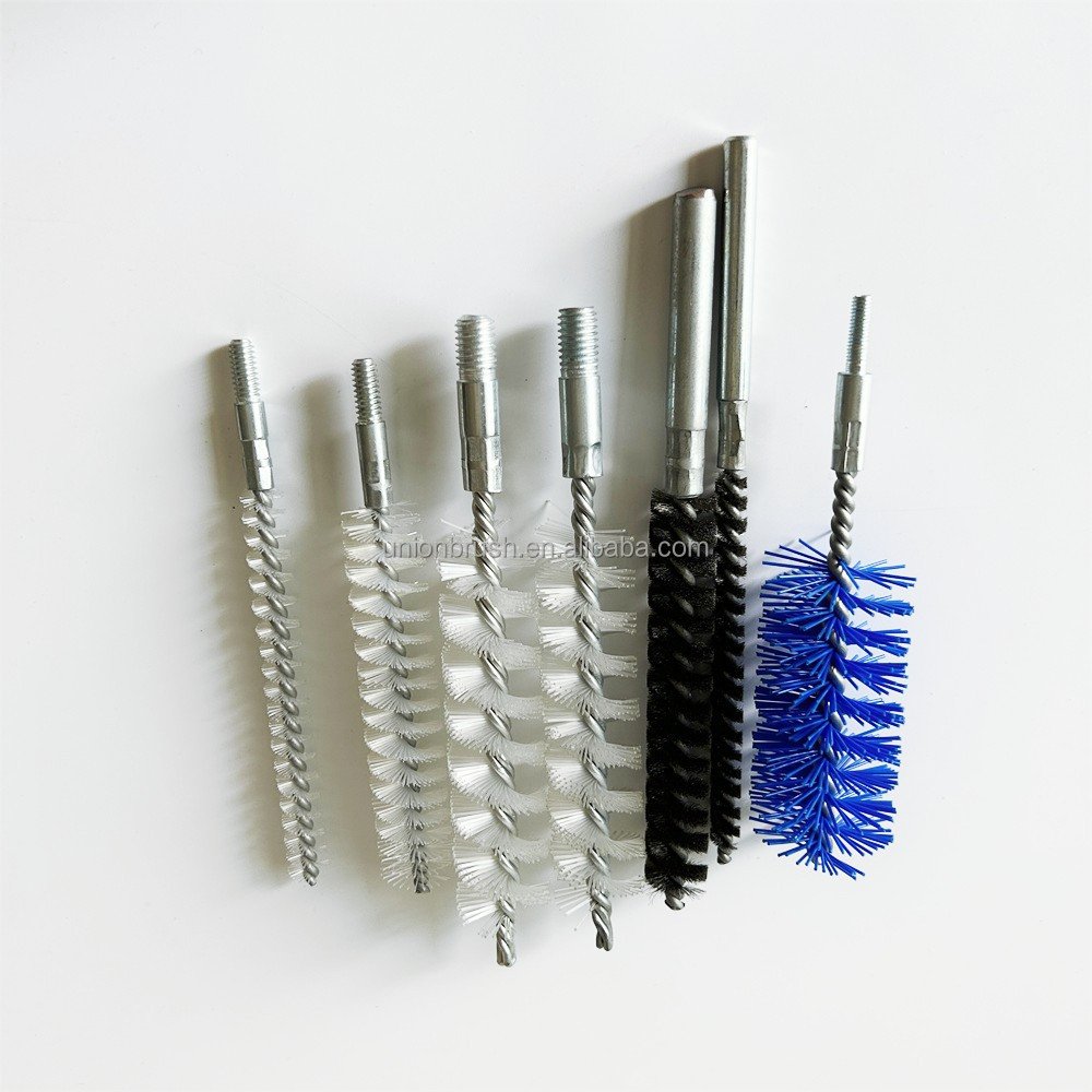 Air Condenser Nylon Tube Cleaning Brush Double Spiral Pipe Brush