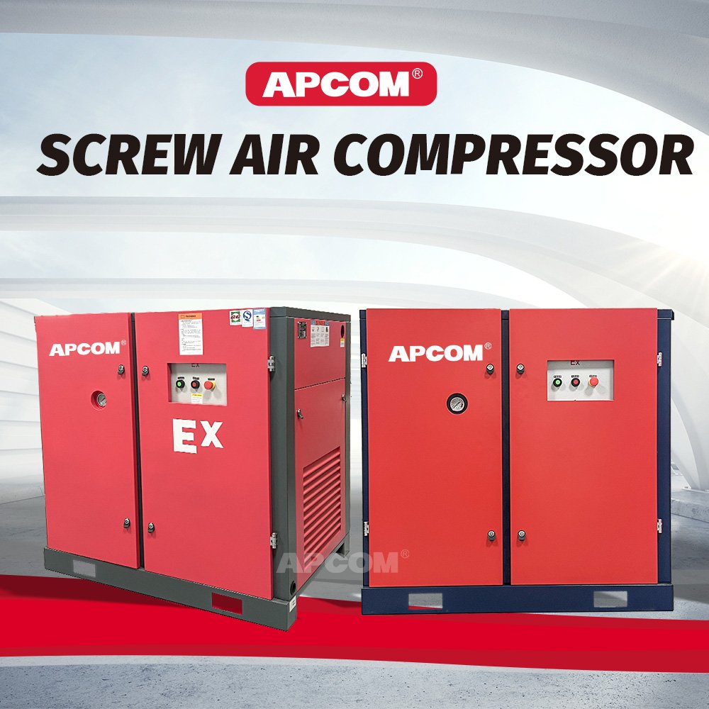 APCOM 18.5kw Aircompressor Heavy Duty 18.5 kw Electric Rotary air Screw Compressor 25hp 25 hp