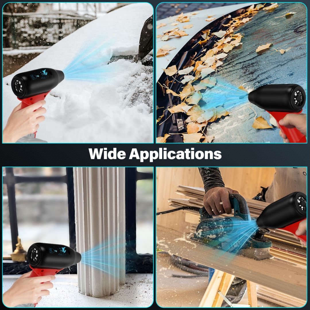 Mini Jet Dry Blower Fan for Milwaukee M12 12V Lithium Battery 3 Adjustable Wind Speeds Rechargeable Cordless Jet Fan Blower