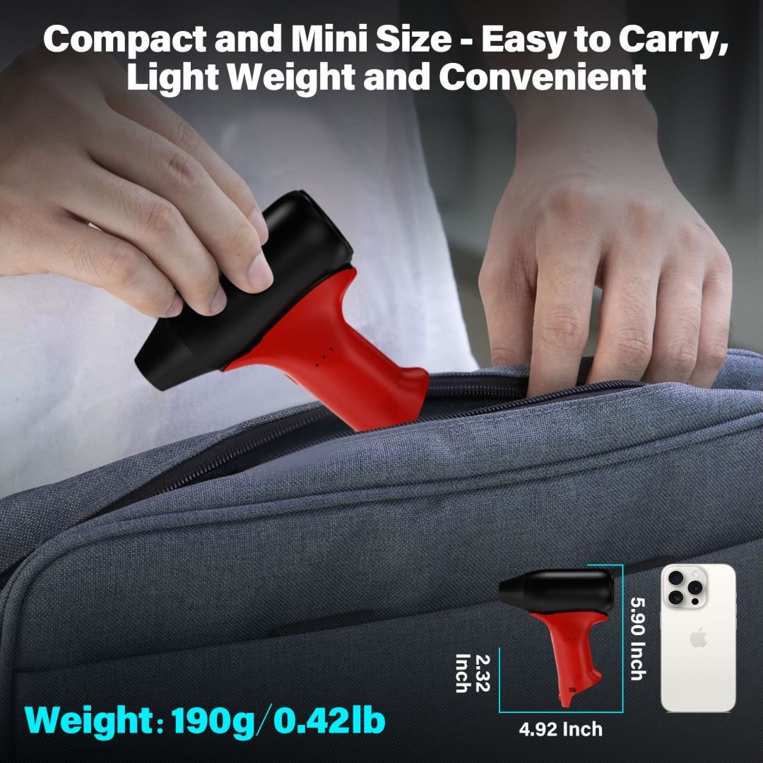 Mini Jet Dry Blower Fan for Milwaukee M12 12V Lithium Battery 3 Adjustable Wind Speeds Rechargeable Cordless Jet Fan Blower