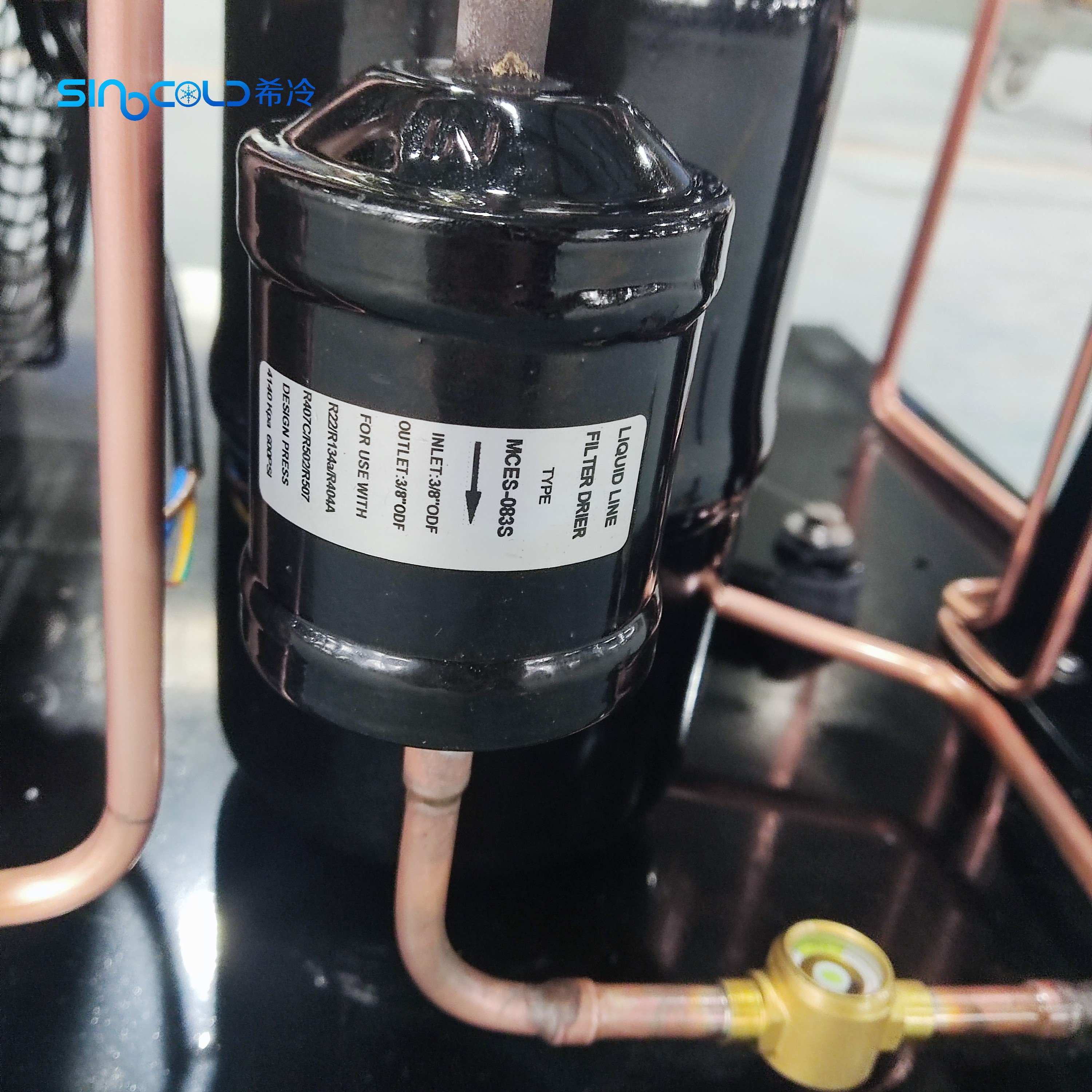 2HP Condensing Unit YM34E7G-100 Scroll Compressor Cold Room Refrigeration Unit Air Cooled Condensing Unit 220v 3ph 60hz