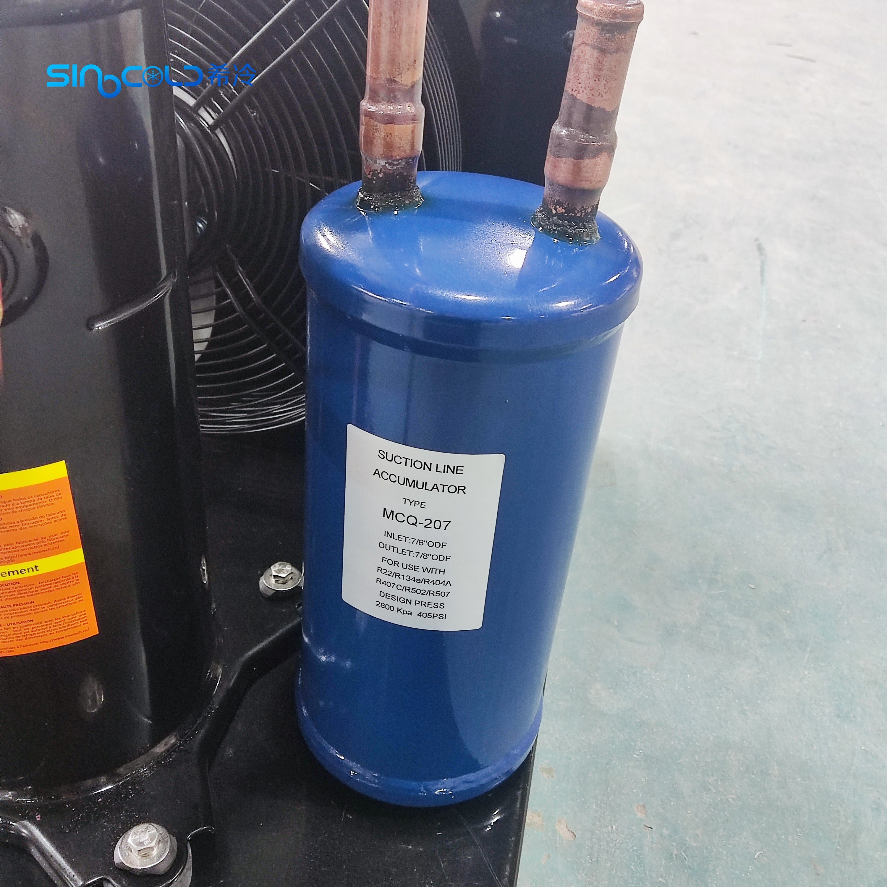 2HP Condensing Unit YM34E7G-100 Scroll Compressor Cold Room Refrigeration Unit Air Cooled Condensing Unit 220v 3ph 60hz