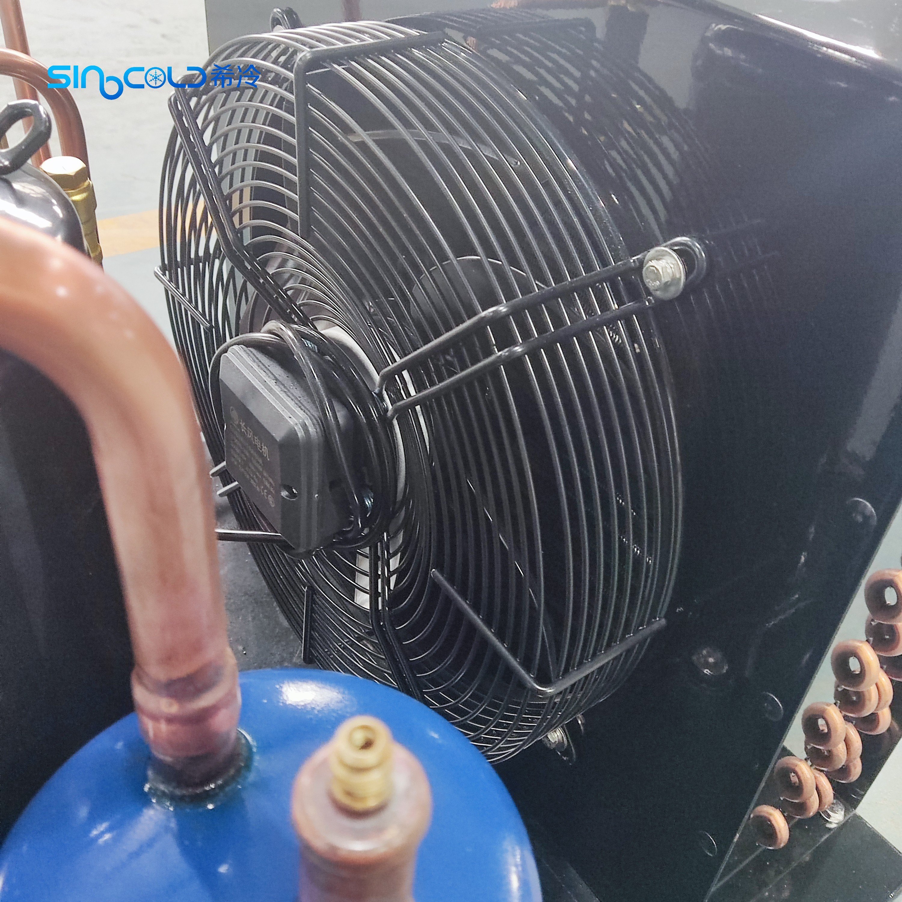 2HP Condensing Unit YM34E7G-100 Scroll Compressor Cold Room Refrigeration Unit Air Cooled Condensing Unit 220v 3ph 60hz