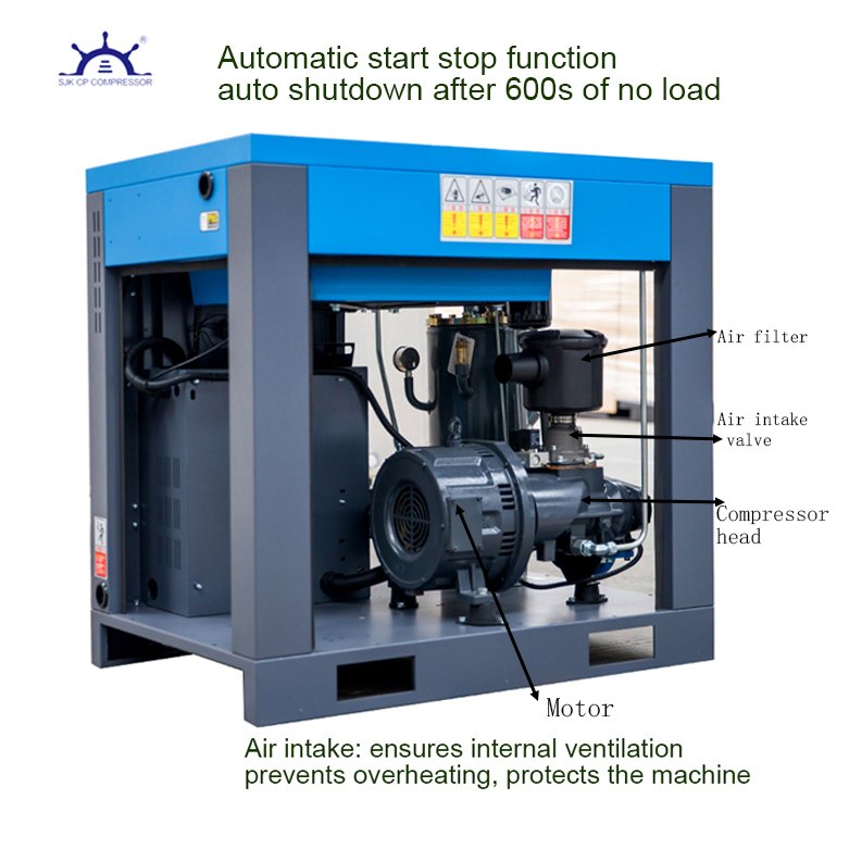 7.5KW 6bar~15bar High Pressure air Compressor Screw 380V/50Hz Energy- Saving Industrial Rotary Screw air Compressor
