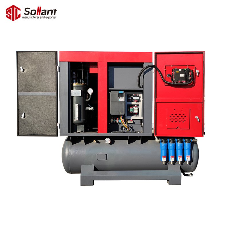 4-in-1 All in One Screw air Compressor Fixed Speed air Compressor Vertical air Compressor Industrial Silent