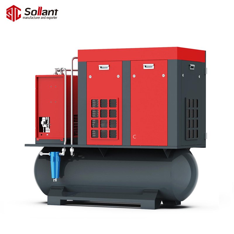 4-in-1 All in One Screw air Compressor Fixed Speed air Compressor Vertical air Compressor Industrial Silent