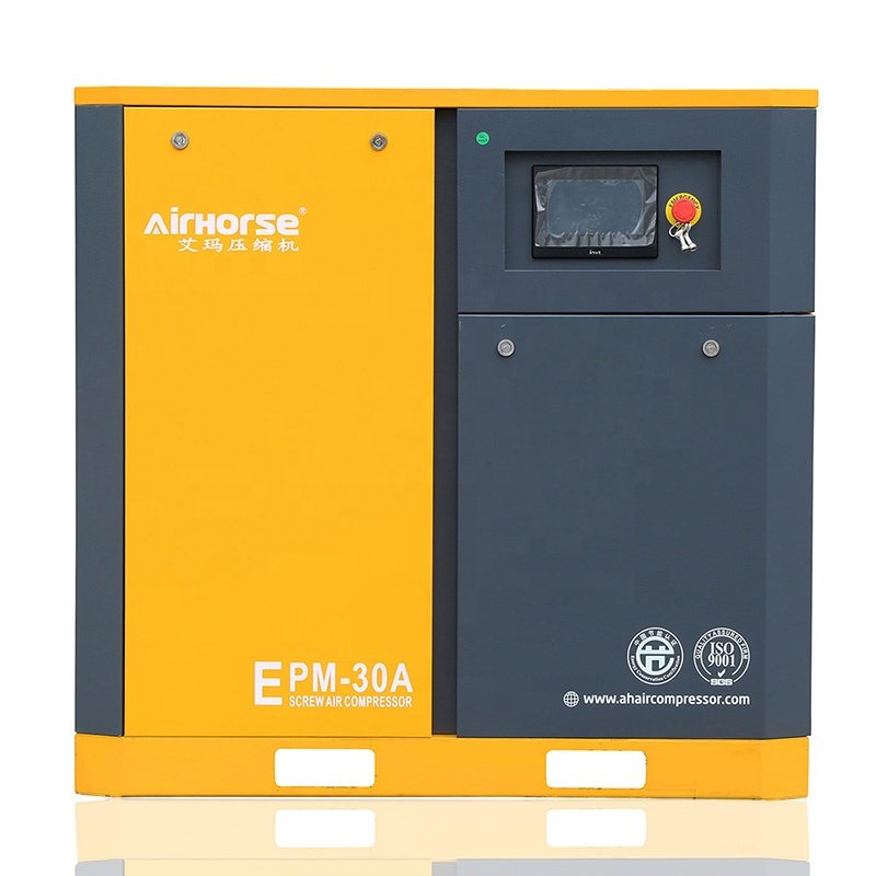 AirHorse Low Noise Industrial High Efficiency 10HP 15HP 20HP 30HP 100HP Rotary Pm VSD Screw Type Air Compressor With Air Dryer