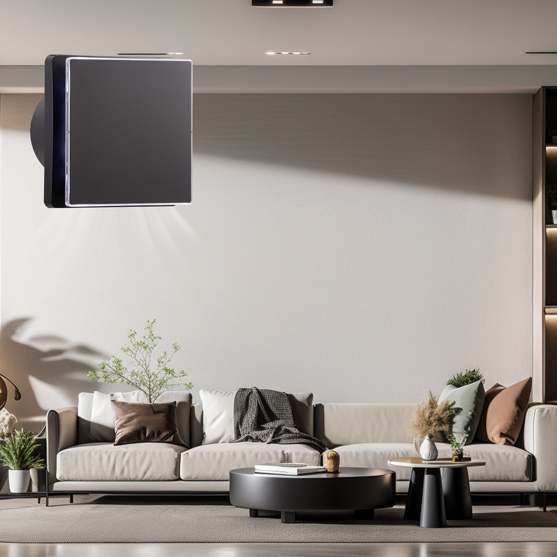 Hot Sale Exhaust Fan for Bathroom New Smoking Room Extractor Fan LED Lighting Effect During Activation Water Proof