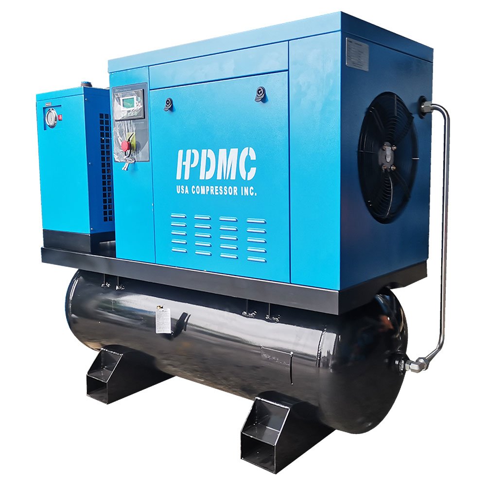 The Automatic Combined Screw Air Compressor Stationary Air Cooling 1 Set Portable Air Compressor Pump 20000mah Support 1.1M3/MIN