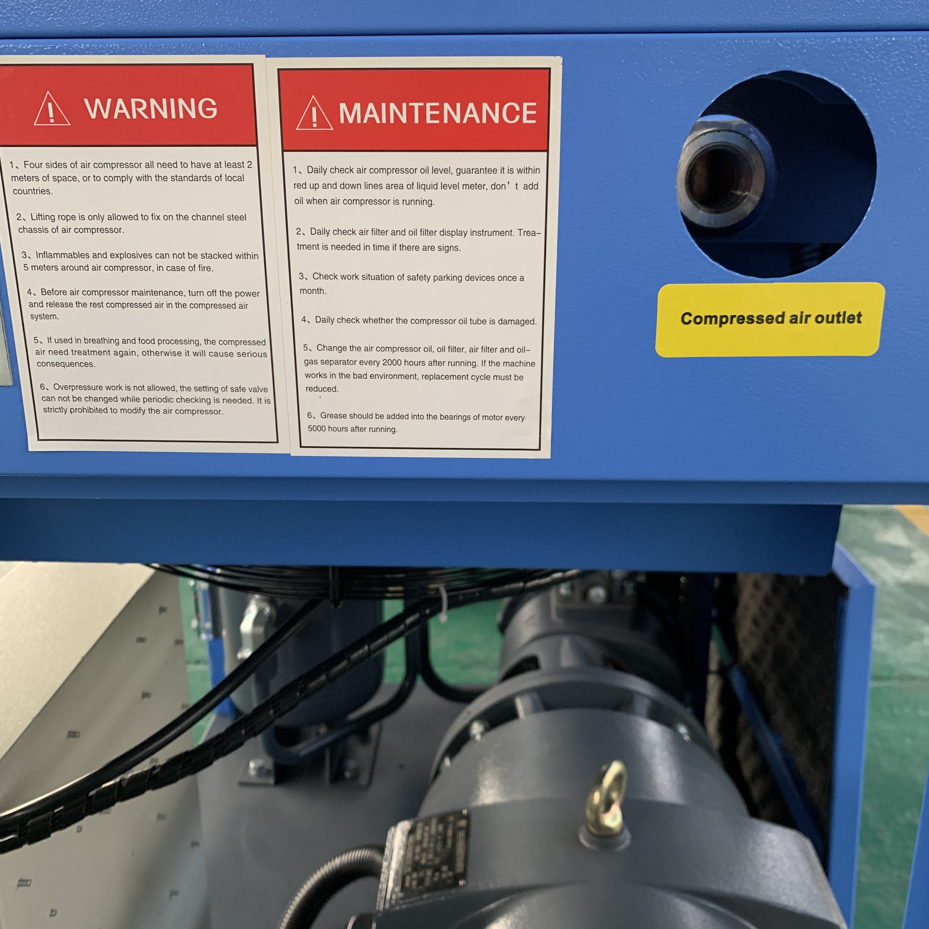 FUCAI Rotary Type 15kw 20 hp Screw air Compressor for air Blower Machine