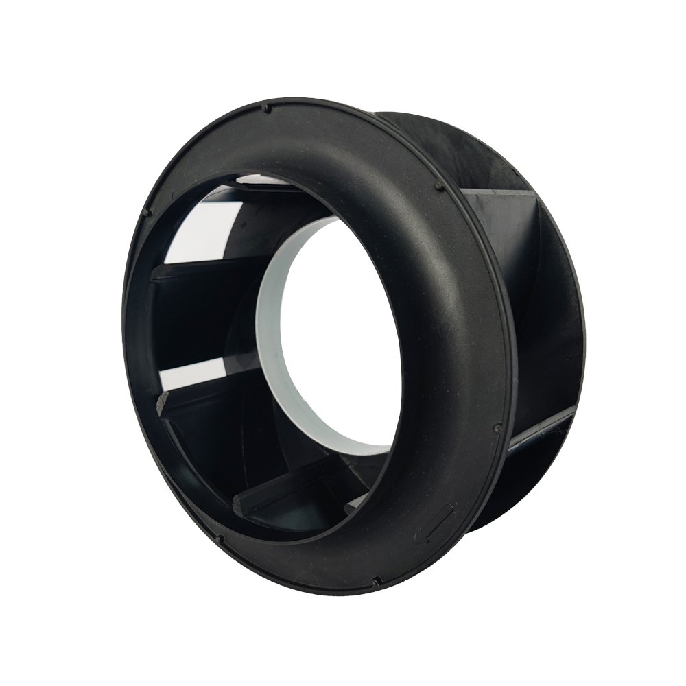 175mm AC EC 253CFM Pa66 Backward Curved Centrifugal Impeller Radial Blower Fan with Ball Bearing for Duct Ventilation