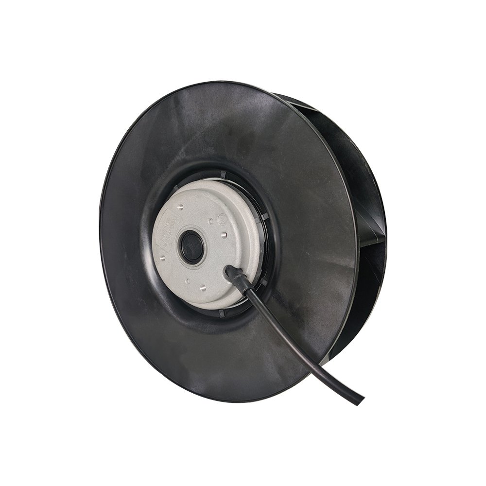 175mm AC EC 253CFM Pa66 Backward Curved Centrifugal Impeller Radial Blower Fan with Ball Bearing for Duct Ventilation