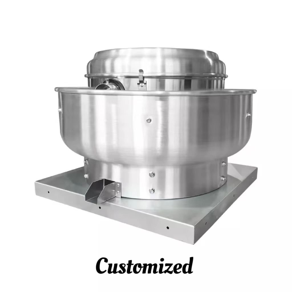 2hp Single Phase Motor Food Truck Centrifugal Exhaust Fan Upblast Industrial Axial Fan Roof Ventilation Fan Kitchen Hood