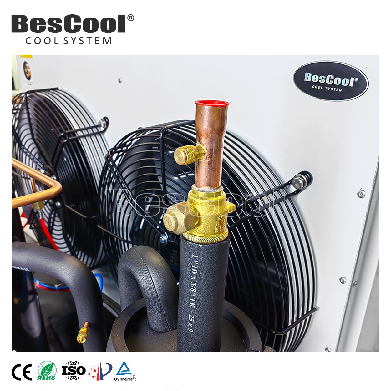 BesCool Hermetic Scroll Inverter Compressor Open-Air Cooling Condensing Unit Walk-In Freezer Refrigeration