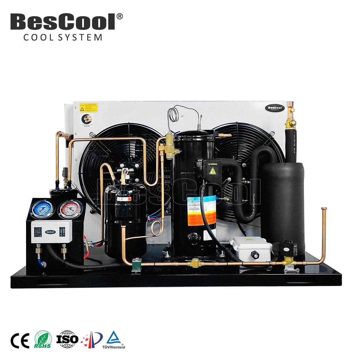 BesCool Hermetic Scroll Inverter Compressor Open-Air Cooling Condensing Unit Walk-In Freezer Refrigeration