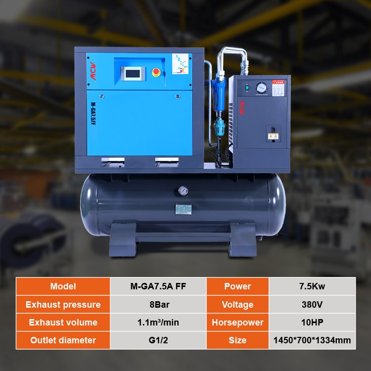 High Quality with Direct Drive Motor Fixed Speed Screw Compressors for Industrial Integrated air Compressor