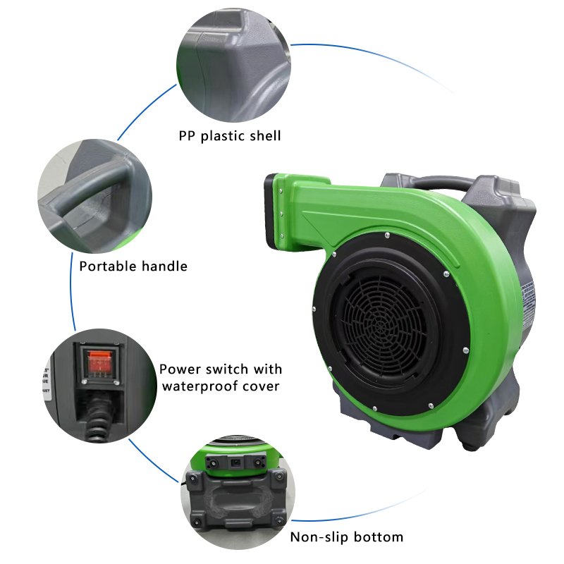 Powerful 1.5hp High-intensity Waterproof Air Inflation Blower Comercial Electric Inflatable Castle Blower Fan