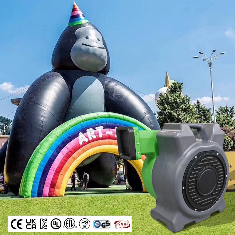 Powerful 1.5hp High-intensity Waterproof Air Inflation Blower Comercial Electric Inflatable Castle Blower Fan