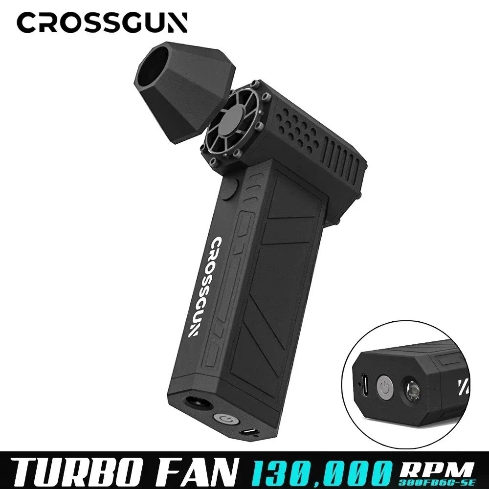 CROSSGUN 2024 ultra High-Speed Industrial Mini Jet Turbo Fan 130000rpm Portable Dust Remover Handheld Air Blower for Workshops