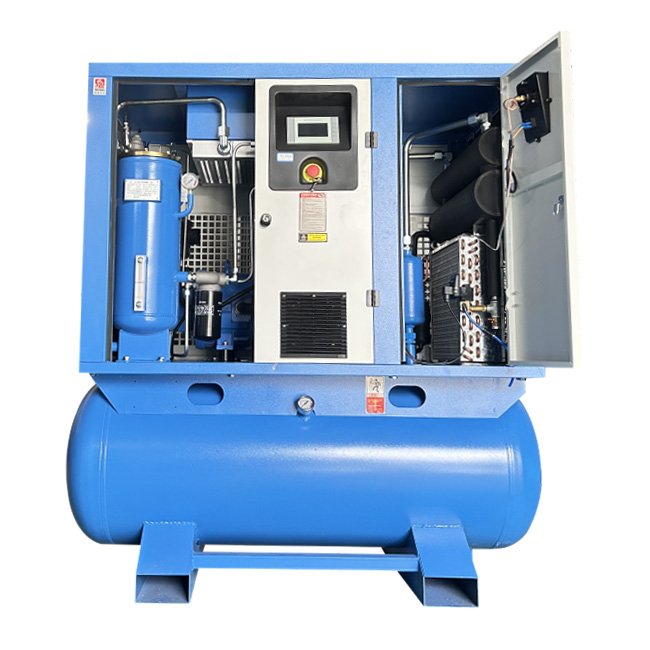 In One Screw Air Compressor Dedicated to Fiber Laser Cutting Variable Frequency 22kw Energy Saving All 30hp Stationary 1 Set