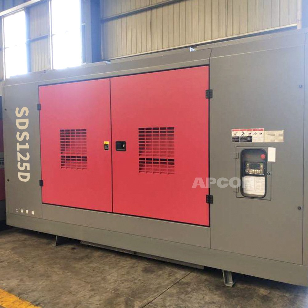 30bar 1300cfm 36m3/min Mining air Compressor Cummins 1300 Cfm diesel Engine Screw air Compressor for Water Well Drilling Rig