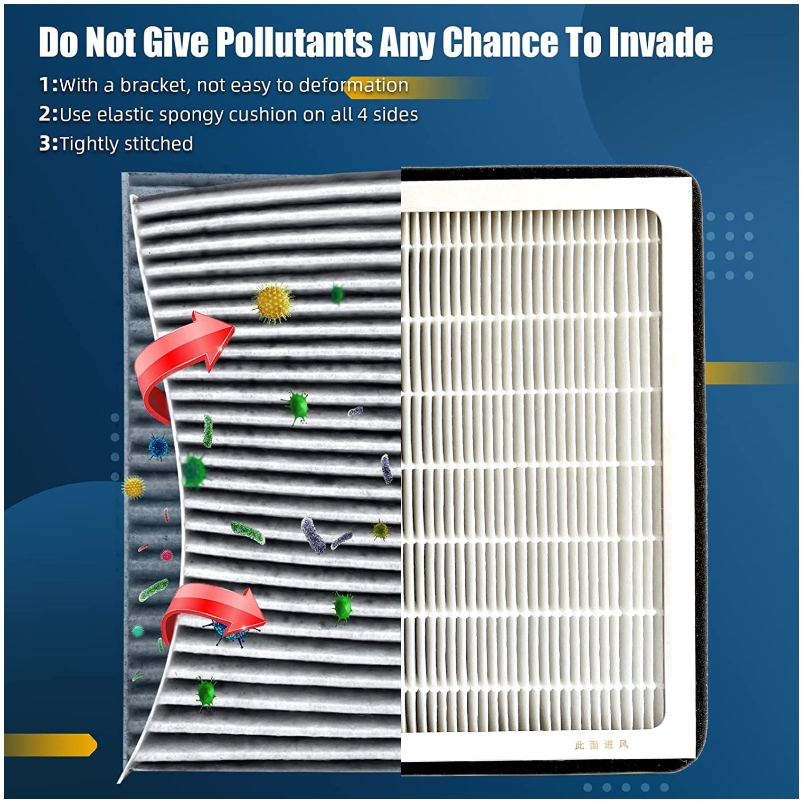 CF11671 Cabin Air Filter Replacement for Dodge RAM1500,1500 CLASS,2500,3500,4500,5500,Jeep Air Conditioner HEPA Filter