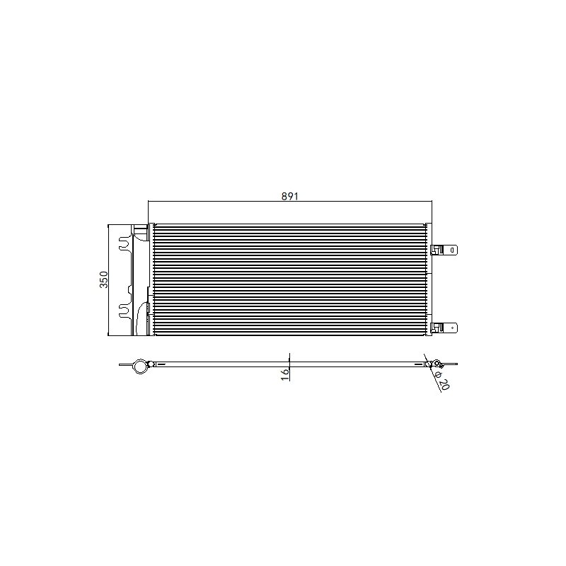 Aftermarket Car Auto Air Conditioning System Auto AC Condenser for DAF XF FTS480 OEM 2015914 1813198