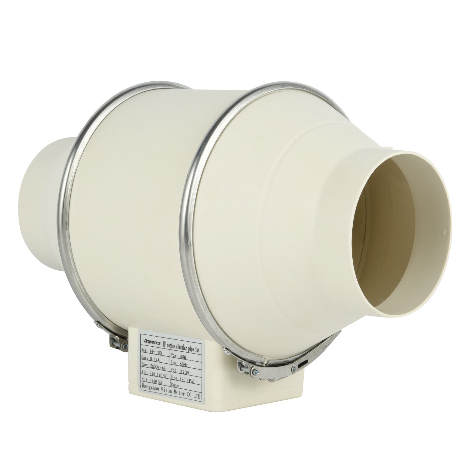 3inch In Line Mixed Flow Duct Fan Extractor Ventilation Kitchen Exhaust Air Fan