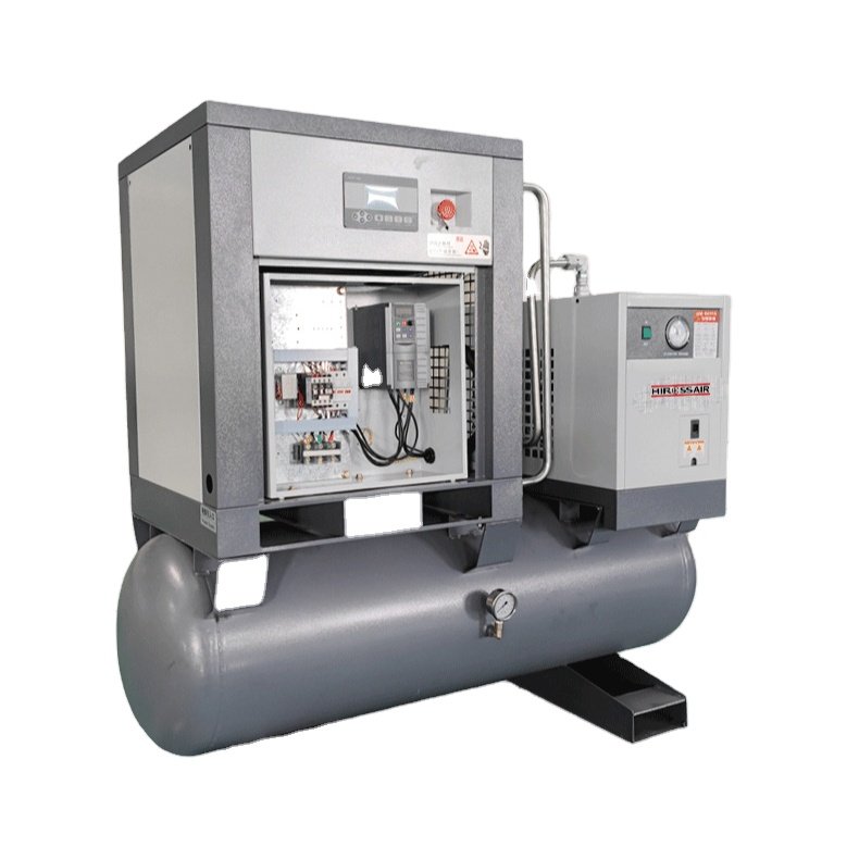 Industrial Air-compressors 10HP 7.5KW Compresor De Aire Rotary Screw Air Compressor with Dryer for Laser Cutting