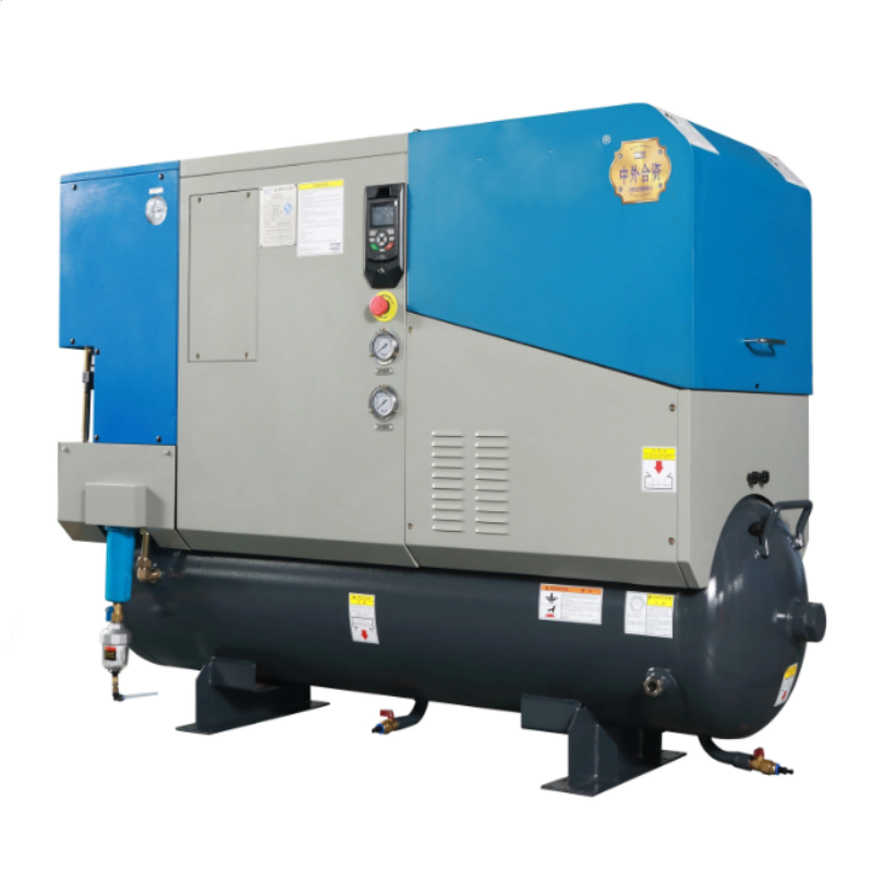 Jaguar Air Compressor 1.0m3/Min 35 Cfm 8 Bar Small 10 HP 7.5kw Rotary Screw Type with Air Dryer and Air Tank 300L