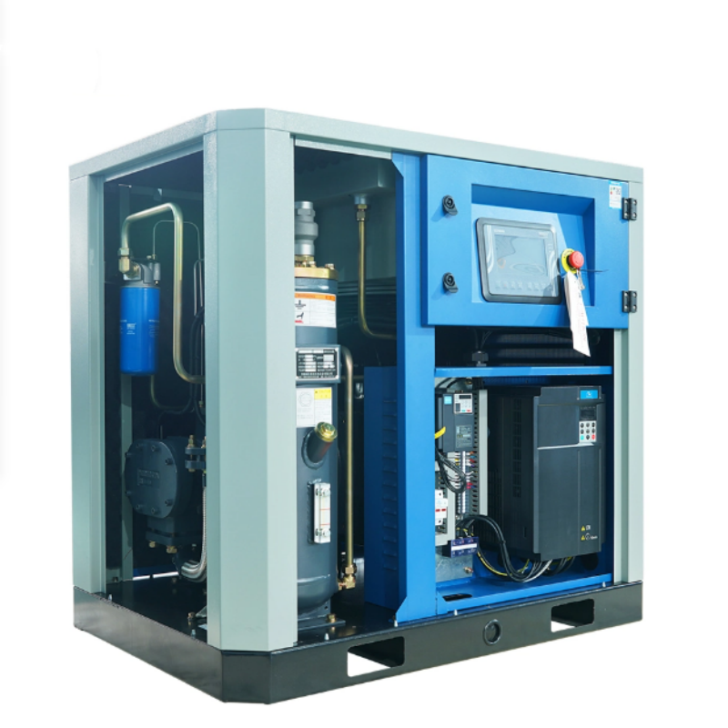 Jaguar Air Compressor 1.0m3/Min 35 Cfm 8 Bar Small 10 HP 7.5kw Rotary Screw Type with Air Dryer and Air Tank 300L
