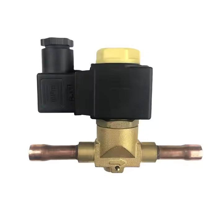H1020/1068/1070/1078 Refrigerant Air Conditioner Pump System 1/4 1-3/8 Inch UNF Thread Weld Refrigeration Brass Solenoid Valves