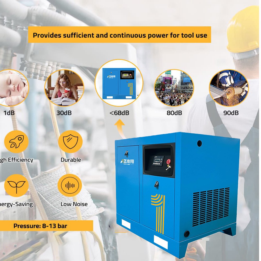 Industrial Electric Screw Air Compressor 7.5kw 11kw 15kw 22kw 37kw 45kw 55kw 75kw Fixed Speed Screw Type Air Compressor