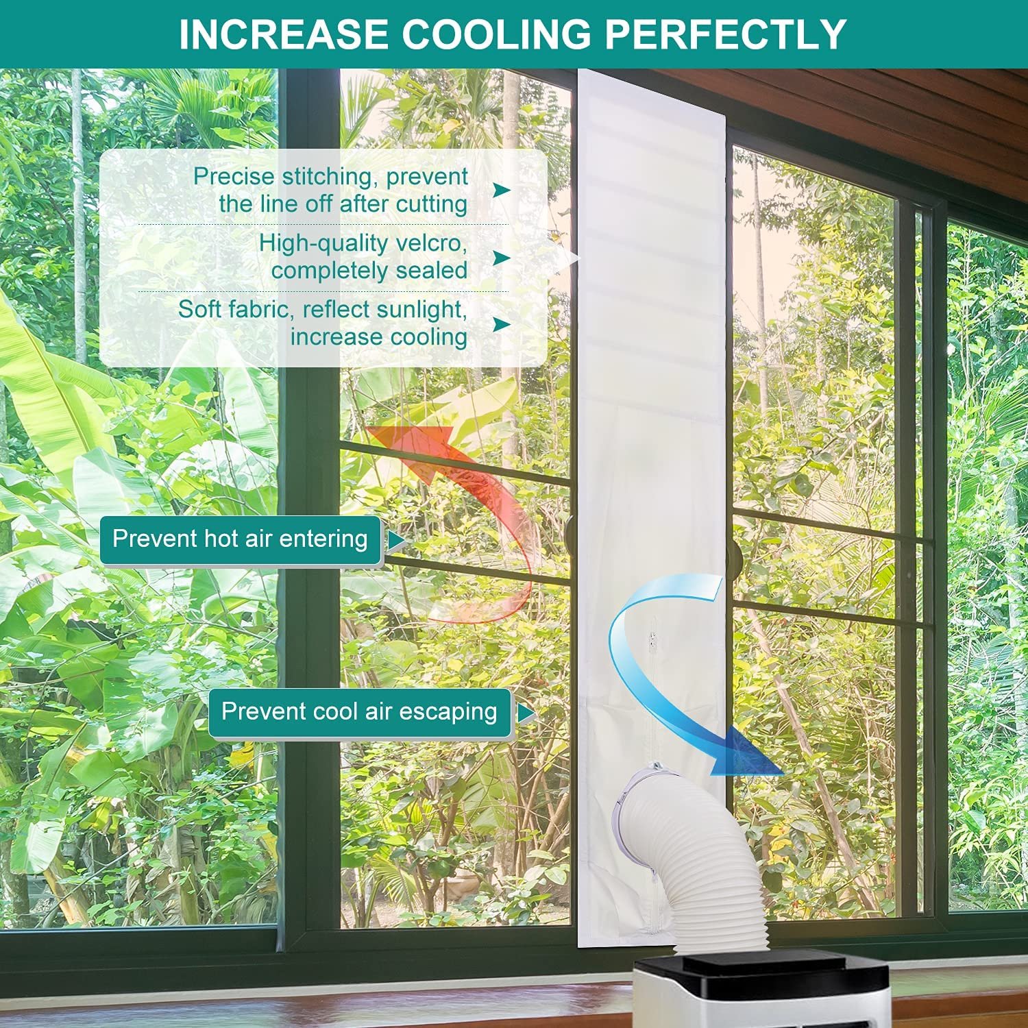 Wholesale Mobile AC Air Lock Adjustable Length Sliding AC Sealing Window Seal for Portable Air Conditioner
