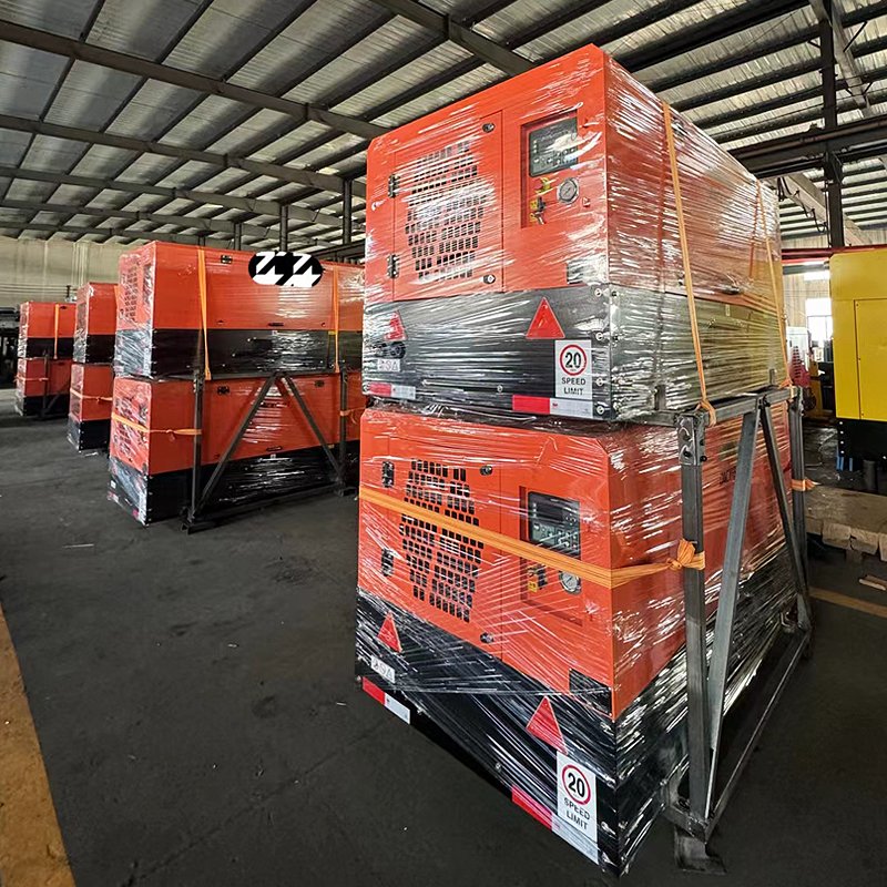 Industrial Heavy Duty Diesel Compressor Mobile Screw Air Compressor for Mining with Wheels