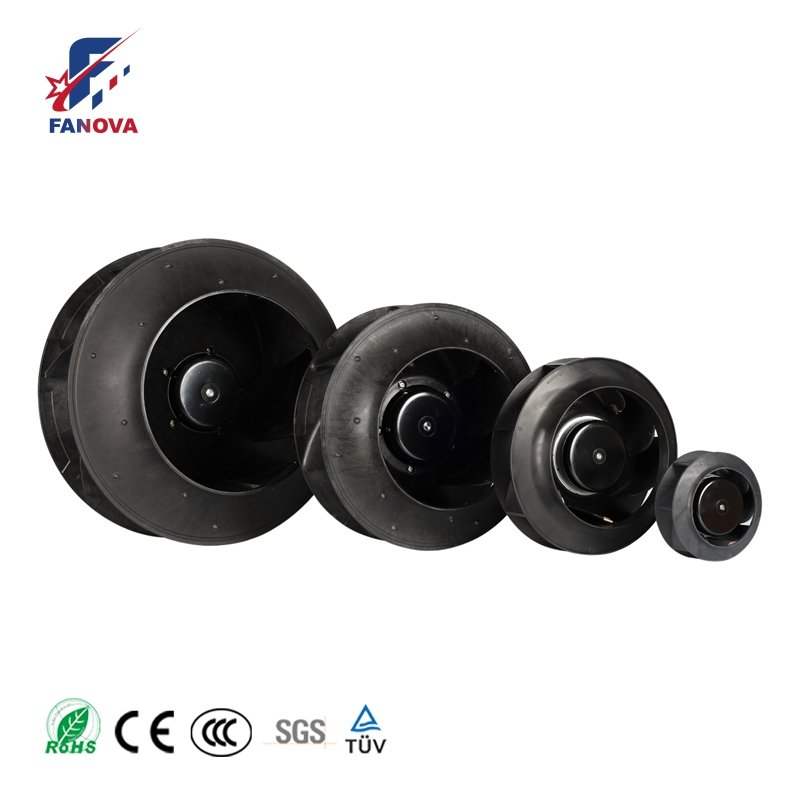 Factory Hot Sale 280mm IP55 Motorized Impeller 230V Air Flow EC Industrial Cooling Backward Centrifugal Fan