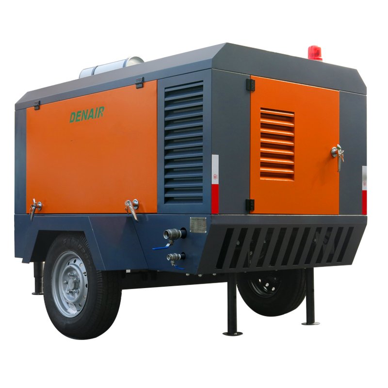 Screw Drive Complete Diesel Mining Compressor with Jack Hammer and Air