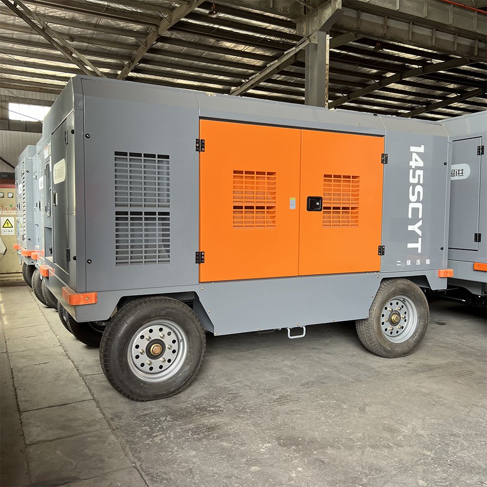 145SCYT ZHIGAO 18bar Diesel Engine Screw Compressors Portable air Compressors for Construction Work Mine Drilling Rig