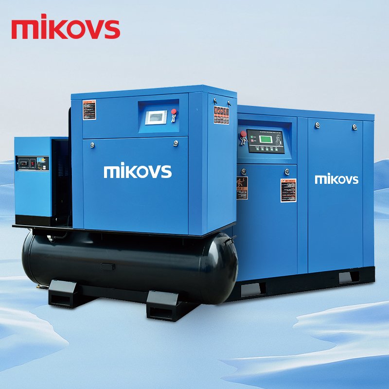 2024 High Energy 7.5kw 10hp Fixed Speed Air-compressor Industrial 10 Bar Combined Rotary Screw Air Compressor With Air Dryer