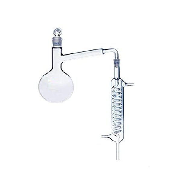 High Quality Laboratory Boro 3.3 Glass Reflux Assembly PC Material Includes Round Bottom Flask & Air Condenser for Chemistry Lab