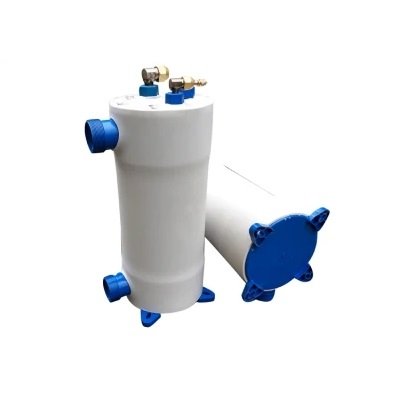 PVC Shell Titanium Spiral Tube Coil Heat Exchanger Condenser Evaporator for Swimming Pool Heat Pump Heater