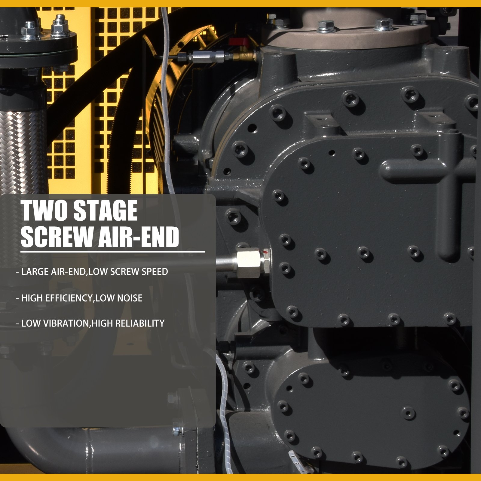 Energy Saving 22kw 37kw 110kw 132kw 160KW 200HP Dual Stage Screw air Compressor 55kw Industrial Two Stage air Compressor 45kw