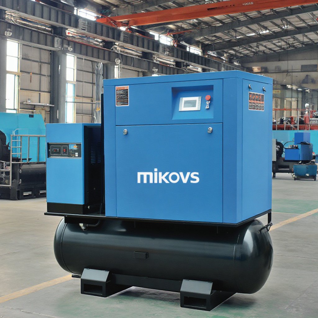 High Quality 7.5KW 15KW Compact Mouted Screw Air Compressor 4 in 1 Combined Screw Air Compressor for Laser Cutting