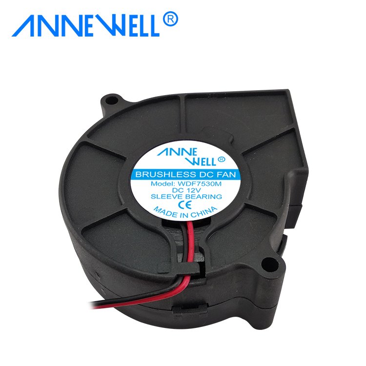 7530 Mini Electric Centrifugal Air Blower Cooling Exhaust Fan 5000RPM 75MM 12V 24V 2Pin DC Blower Fan for Air Purifier Projector