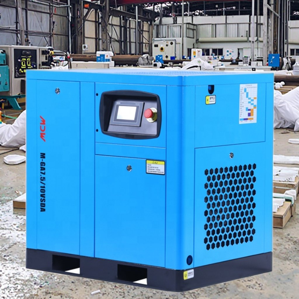 2024 Best Selling 7.5/15/22kw Oil Less Variable Frequency Speed Screw air Compressor for Industry Use Compressor air