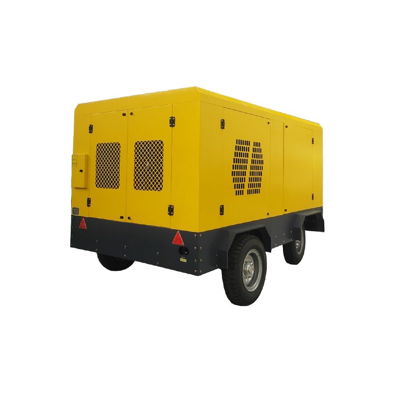 Heavy Duty Industrial 750 Cfm 8 Bar 194 Kw Diesel Powered Portable Screw Air Compressor for Construction Work