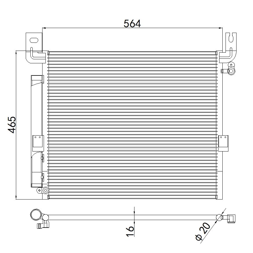 Aftermarket Car Auto Air Conditioning System Auto AC Condenser for TOYOTA TACOMA OEM 8846004210